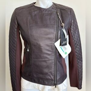 NWT Street Leathers Deep Purple Leather Jacket sz M